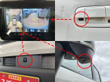 クルマの前後左右4カ所にカメラを設置。クルマを真上から見たような俯瞰の映像などをモニターに映し出す「全方位モニタ」。運転席から見えにくい場所を画面上で確認でき、狭い場所での駐車も安心。