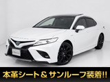 ★トヨタ カムリ WSレザーパッケージ★★パノラマルーフ★JBLサウンド★AC100V★★メーカーオプションSDナビ★黒本革★★シートヒーター★セーフティセンス★★BSM★LEDヘッドライト★ワイヤレス充電★