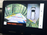 【パノラミックビューモニター】専用のカメラにより、上から見下ろしたような視点で360度クルマの周囲を確認することができます☆死角部分も確認しやすく、狭い場所での切り返しや駐車もスムーズに行えます。