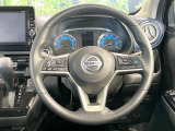 【純正革巻きステアリング】上質な革を使用することで、手にしっかり馴染みとても運転しやすいハンドルです♪