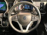 【純正革巻きステアリング】上質な革を使用することで、手にしっかり馴染みとても運転しやすいハンドルです♪