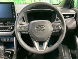 【純正革巻きステアリング】上質な革を使用することで、手にしっかり馴染みとても運転しやすいハンドルです♪