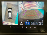 【全方位モニター】 4つのカメラで映像を映し出します。発進時、後退時も周囲の安全を確認し、サポートします^^