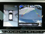 ギアを『R』に入れるとナビ画面に、まるで雲の上から覗いているような映像が映り、駐車をサポートしてくれます。