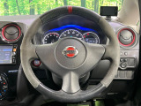 【純正革巻きステアリング】上質な革を使用することで、手にしっかり馴染みとても運転しやすいハンドルです♪