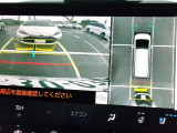 パノラミックビューモニター&バックモニター♪車両の前後左右に搭載した4つのカメラの映像を合成し、車を真上から見ているような映像を表示♪