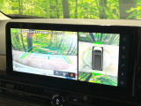 【アラウンドビューモニター】専用のカメラにより、上から見下ろしたような視点で360度クルマの周囲を確認することができます☆死角部分も確認しやすく、狭い場所での切り返しや駐車もスムーズに行えます。