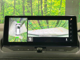 【アラウンドビューモニター】専用のカメラにより、上から見下ろしたような視点で360度クルマの周囲を確認することができます☆死角部分も確認しやすく、狭い場所での切り返しや駐車もスムーズに行えます。