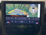 【パノラミックビューモニター】専用のカメラにより、上から見下ろしたような視点で360度クルマの周囲を確認することができます☆死角部分も確認しやすく、狭い場所での切り返しや駐車もスムーズに行えます。