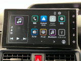 【9インチスマホ連携ディスプレイオーディオ】 対応しているスマホアプリを大画面で使えます!フルセグテレビやラジオの視聴、Bluetooth接続による音楽鑑賞、ハンズフリー通話なども利用可能です。