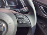 ステアリングスイッチで、先行車に自動追従するアダプティブクルーズコントロールが作動可能。設定した車速内での車間距離を自動で調整・維持。高速道路の渋滞時もアクセル・ブレーキ操作から解放されます。