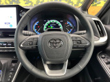 【純正革巻きステアリング】上質な革を使用することで、手にしっかり馴染みとても運転しやすいハンドルです♪