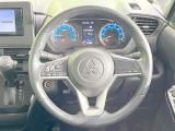 【純正革巻きステアリング】上質な革を使用することで、手にしっかり馴染みとても運転しやすいハンドルです♪