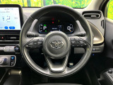 【純正革巻きステアリング】上質な革を使用することで、手にしっかり馴染みとても運転しやすいハンドルです♪