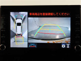 パノラミックビューモニター付きです。車両を上から見たような映像をモニター画面に表示。運転席からの目視では見にくい、車両周辺の状況をリアルタイムでしっかり確認できます。