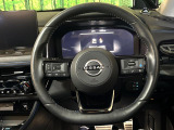 【純正革巻きステアリング】上質な革を使用することで、手にしっかり馴染みとても運転しやすいハンドルです♪