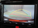 バックでの車庫入れはハンドルと連動したガイドラインが出る「バックガイドモニター」がサポートいたします。
