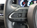 ステアリングスイッチ付き。前方から目を離すことなく操作することが可能です。