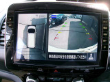 アラウンドビューモニター。クルマを上空から見下ろしているかのような映像で、駐車の際、周囲の安全を確認できます!