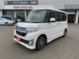 ダイハツ タント カスタムX トップエディションSAⅡ 4WD/社外フルセグナビゲーション/バックモニター/ハーフレザーシート/助手席側電動スライドドア/プッシュスタート&スマートキー/リヤスポイラー