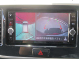 アラウンドビューモニターも装備しております。ご覧のように車体を真上か見たような映像なので、車庫入れの苦手なお客様ももうご心配いりません。