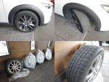 車のデザインにマッチした、純正アルミホイール☆冬タイヤセットは車載して展示しております☆