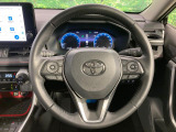 【純正革巻きステアリング】上質な革を使用することで、手にしっかり馴染みとても運転しやすいハンドルです♪