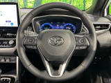 【純正革巻きステアリング】上質な革を使用することで、手にしっかり馴染みとても運転しやすいハンドルです♪