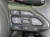 ステアリングスイッチ付き。前方から目を離すことなく操作することが可能です。