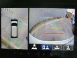 全方位カメラで車の周囲の情報が室内でわかります。