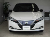 日産らしさを引き立てるフロントマスクの大きなVモーショングリル。NISSANロゴの上部に通常と急速、どちらも備えた充電口があります。