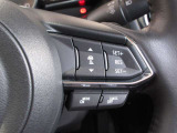 ステアリングスイッチで、先行車に自動追従するアダプティブクルーズコントロールが作動可能。設定した車速内での車間距離を自動で調整・維持。高速道路の渋滞時もアクセル・ブレーキ操作から解放されます。