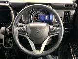 【純正革巻きステアリング】上質な革を使用することで、手にしっかり馴染みとても運転しやすいハンドルです♪