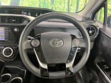 【純正革巻きステアリング】上質な革を使用することで、手にしっかり馴染みとても運転しやすいハンドルです♪
