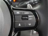 ◆アダプティブクルーズコントロール◆予め設定した車速内でクルマが自動的に加減速。前走車との適切な車間距離を維持しながら追従走行します。【LKAS】車線維持支援システムでステアリング操作を支援。