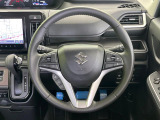 【純正革巻きステアリング】上質な革を使用することで、手にしっかり馴染みとても運転しやすいハンドルです♪