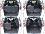 重い荷物も、楽に積み降ろし。ワイドな開口幅と低床設計により、大開口テールゲートを実現。さらに、3列目シートを左右にはね上げれば、広大な荷室が出現します。
