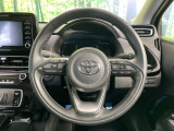 【純正革巻きステアリング】上質な革を使用することで、手にしっかり馴染みとても運転しやすいハンドルです♪