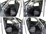 運転席・助手席はキャプテンシート。アームレストも標準装備。運転席には、シートの高さを調整出来るシートアジャスターも装備されています。