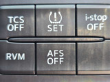 i-stopやRVM、TCSなどの制御スイッチが集約されています。