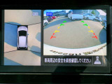 まるで上空から見下ろしているような感じで駐車が楽にできるアラウンドビューモニター!