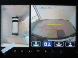 車両を上から見たような映像をディスプレイオーディオ画面に表示するパノラミックビューモニター