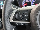 ステアリングスイッチ付き。前方から目を離すことなく操作することが可能です。