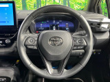【純正革巻きステアリング】上質な革を使用することで、手にしっかり馴染みとても運転しやすいハンドルです♪