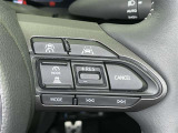 ステアリングスイッチ付き。前方から目を離すことなく操作することが可能です。