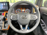 【純正革巻きステアリング】上質な革を使用することで、手にしっかり馴染みとても運転しやすいハンドルです♪