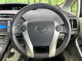【純正革巻きステアリング】上質な革を使用することで、手にしっかり馴染みとても運転しやすいハンドルです♪