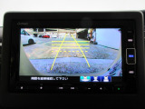 バックカメラの画像です。ガイドラインがスムースな車庫入れをサポートいたします。車庫入れの安心感がアップしますね。