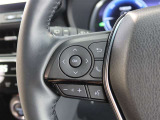 ステアリングスイッチ付き。前方から目を離すことなく操作することが可能です。