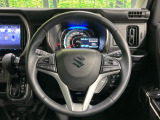 【純正革巻きステアリング】上質な革を使用することで、手にしっかり馴染みとても運転しやすいハンドルです♪